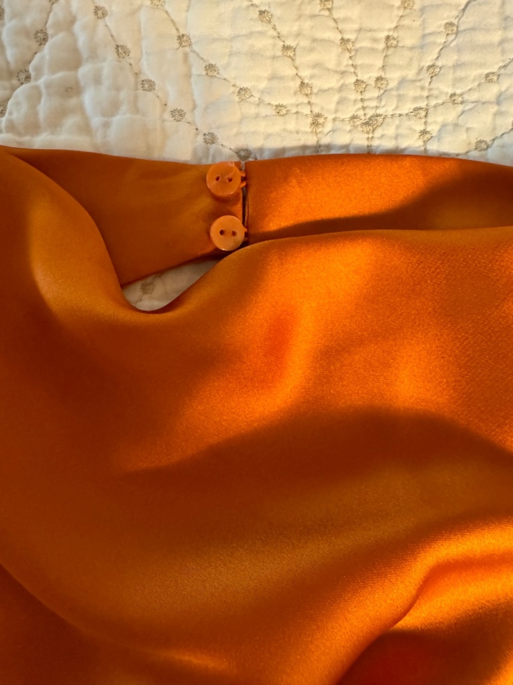 Zara - Satin effect Halter top. Color Burnt Orange. Size M - Picture 4 of 6